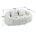 Coolmore Bean Bag Sofa Lazy Sofa Durable Comfort Lounger High Back Bean Bag Chair Couch For Adults And Kids, Indoor & Outdoor, Accent Floor Soft Lounge Chair Beige Chenille Beige Foam Chenille 2 Seat