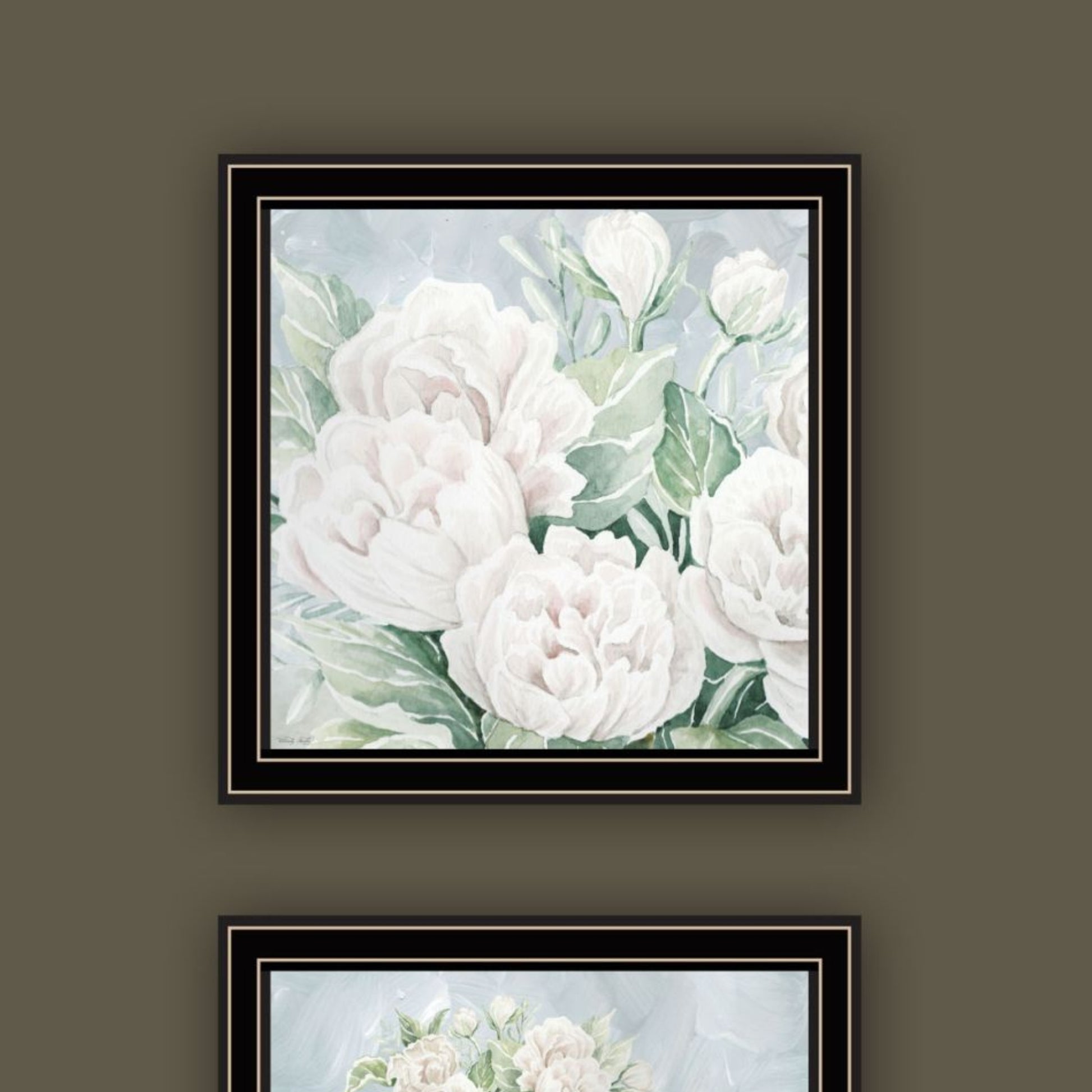 "Peaceful Pastel Peonies" Framed Wall Art For Living Room, Wall Art Print For Home Decor, Bedroom Wall Art By Cindy Jacobs Multicolor Wood Paper