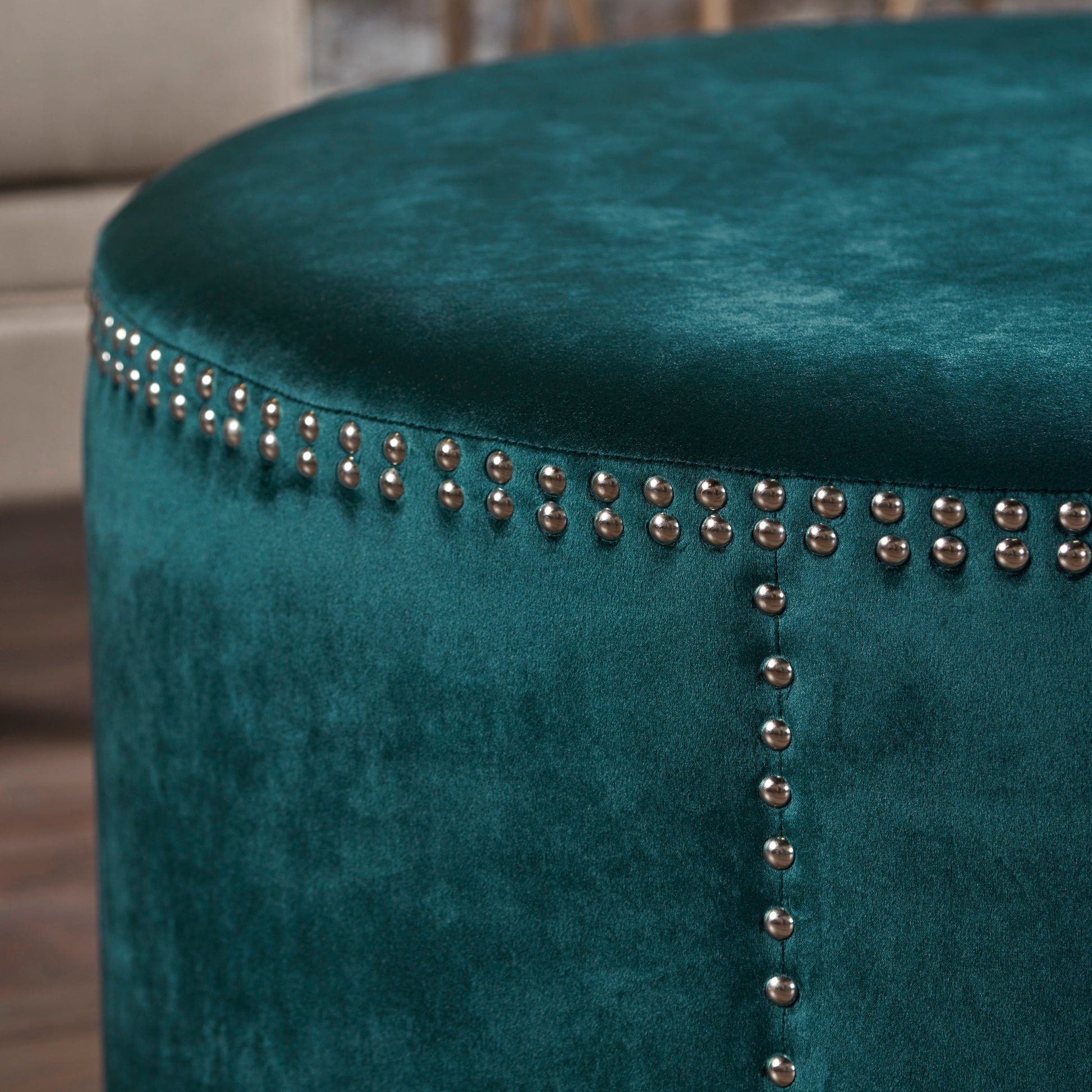 Ottoman Teal Velvet