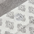 3 Piece Cotton Jacquard Duvet Cover Set King Gray Cotton