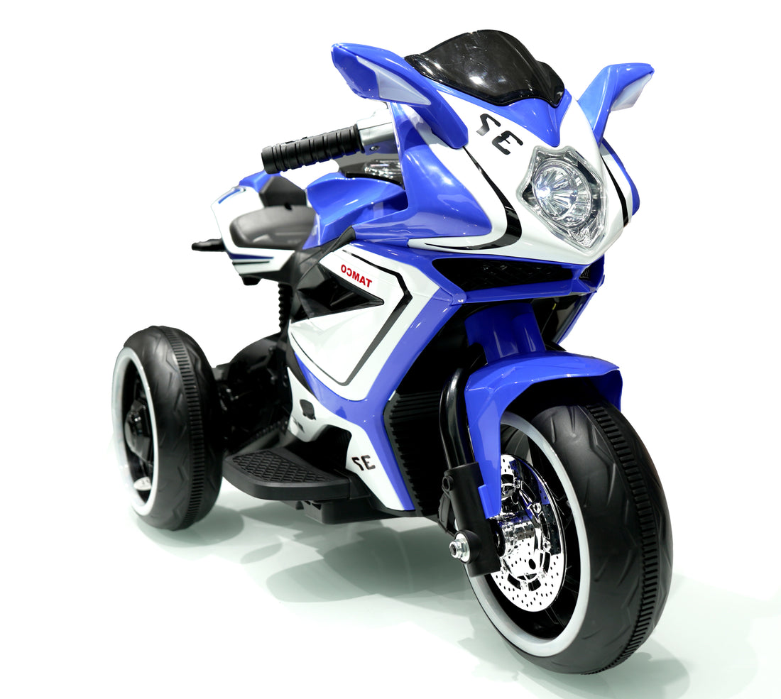 Tamco 6V Kids Electric Motorcycle Small Kids Toys Motorcycle Kids Electric Car Electric Ride On Motorcycle For 3 4 Years Boys Blue Plastic Indoor & Outdoor Use