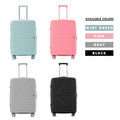 Pp Luggage Sets 3 Piece 20 24 28 , Expandable Carry On Luggage With Tsa Lock Airline Approved, Pp Materials Hard Shell And Lightweight Suitcase With Spinner Wheels Pink Pink Polypropylene