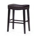 Saddle Stool Brown Pu Leather