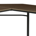 Oak And Black L Shape Computer Desk Black Brown Casters Or Wheels Computer Desk Modern L Shape Wood Metal