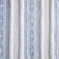 Poly Printed Curtain Panel With Tufted Stripe And Lining White Navy 50X84