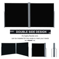 Outsunny 20' Double Retractable Patio Side Awning Garden Sun Shade With Uv Fighting Screen, Auto Pull Back Function, & Steel Frame, Outdoor Or Indoor Use, Black Black Polyester