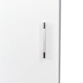 Salon Station, Barber Stations With 2 Tier Storage Shelf With Door, Hair Styling Storage Cabinet With 2 Drawer, A Large Storage Cabinet & 3 Hot Tool Holders White Particle Board Mdf