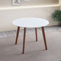 Carlton White Top Dining Table Brown,White Seats 4 Brown Dining Room Rubberwood Oval Mdf,Solid Wood