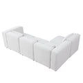 Modular Sofa Beige Chenille Fabric, Simple And Grand, The Seat And Back Is Very Soft. This Is Also A Knock Down Sofa Beige Chenille 4 Seat