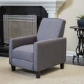 Smoke Fabric Push Back Chair For Elegant Home D Cor Smoke Fabric