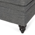 Seat Chaise Lounge Charcoal Fabric 2 Seat