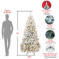 7Ft Pvc Memory Wire Christmas Tree With Light Green,White Polyethylene