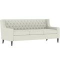 78.75'' 3 Seater Sofa, Button Tufted Backrest With Comfy Cushion, Mid Century Modern Couches For Living Room, Upholstered Comfy Sofa Couch For Bedroom, Apartment Beige Polyester 3 Seat