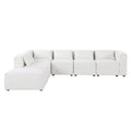 Modular Sofa Beigechenille Fabric, Simple And Grand, The Seat And Back Is Very Soft. This Is Also A Knock Down Sofa Beige Chenille 6 Seat