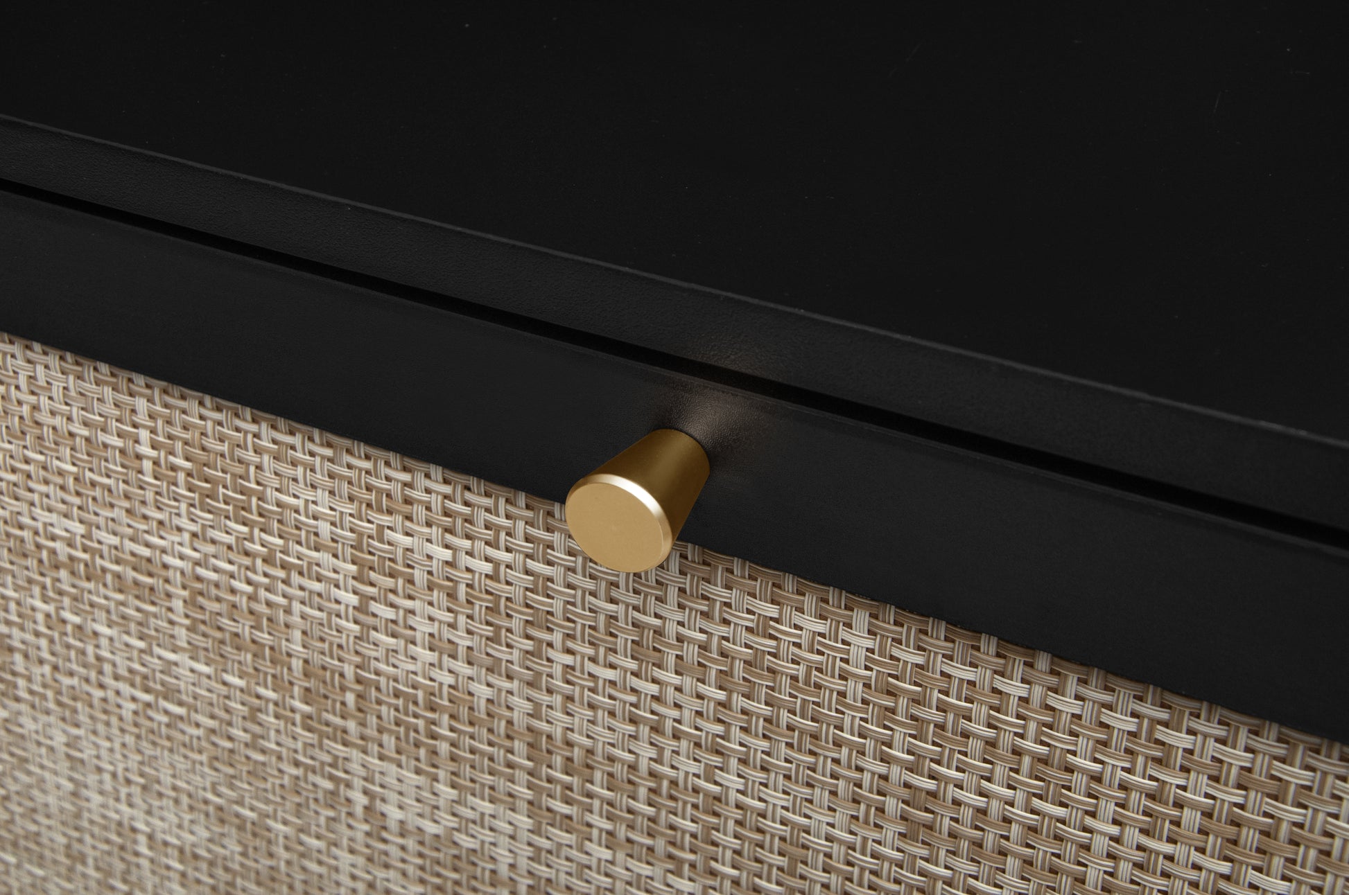 Rattan 3 Door Shoe Rack, Freestanding Modern Shoe Storage Cabinet, For Entryway Black Particle Board