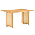 Table And Chair Set, Ancient Style Solid Wood Dining Table, Imitation Rattan Table Legs, Beautiful Simple Solid Wood Dining Chair, Perfect For Dinner, Meetings, Home And Office Decoration Wood Rubber Wood