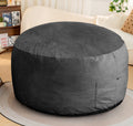 Bean Bag Chair: Giant 5' Memory Foam Furniture Bean Bag Chairs For Adults With Microfiber Cover 5Ft Gray Primary Living Space Soft Casual,Classic,Modern Foam Lychee Velvet