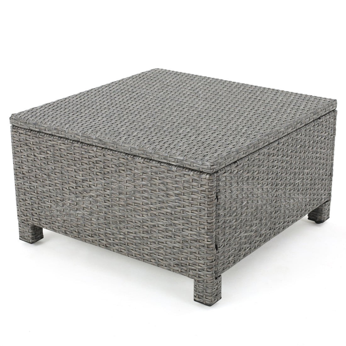 Puerta V Shape Sectional Corner & Coffee Table Black Gray Iron