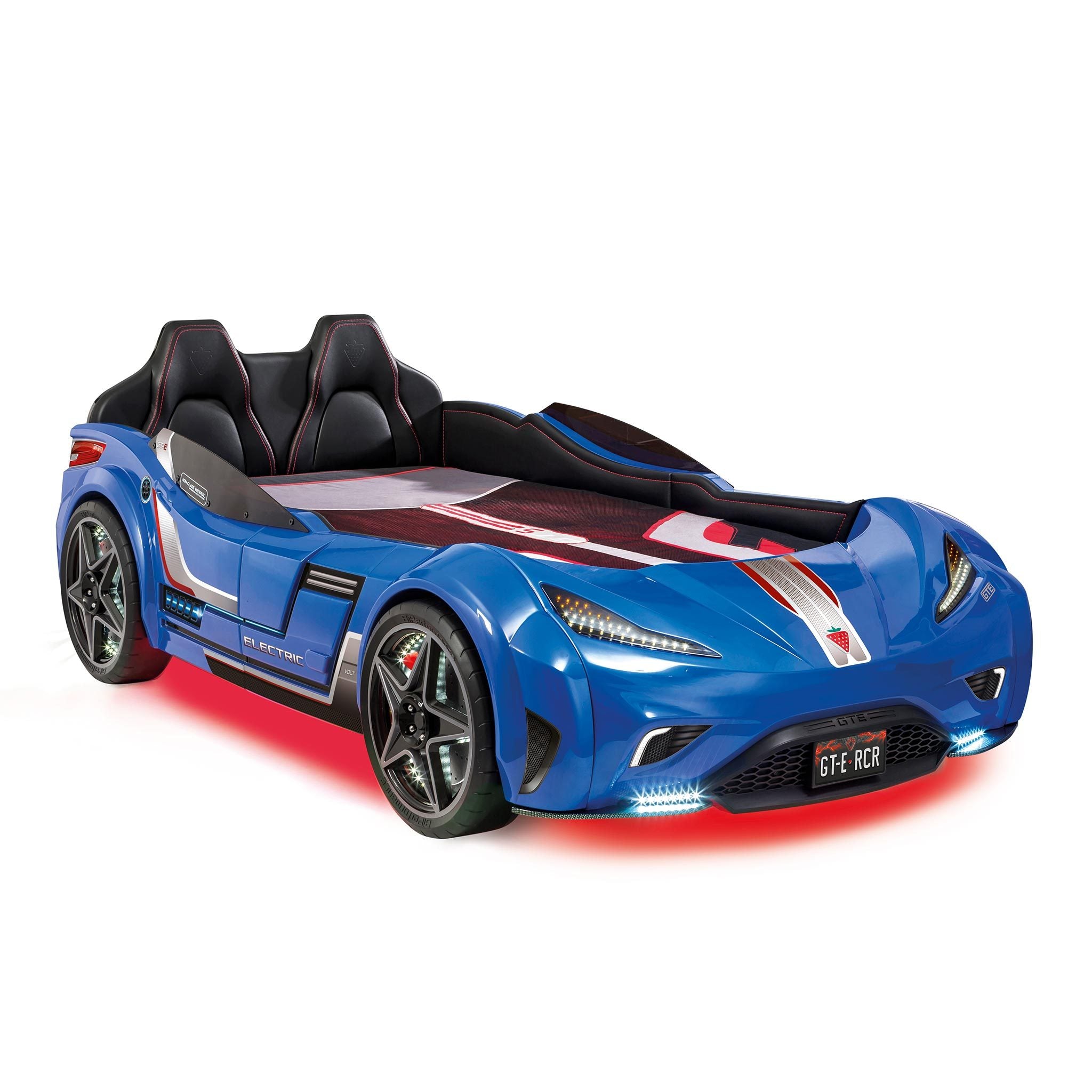 Champion Twin Race Car Bed, Blue Blue Wood Plastic