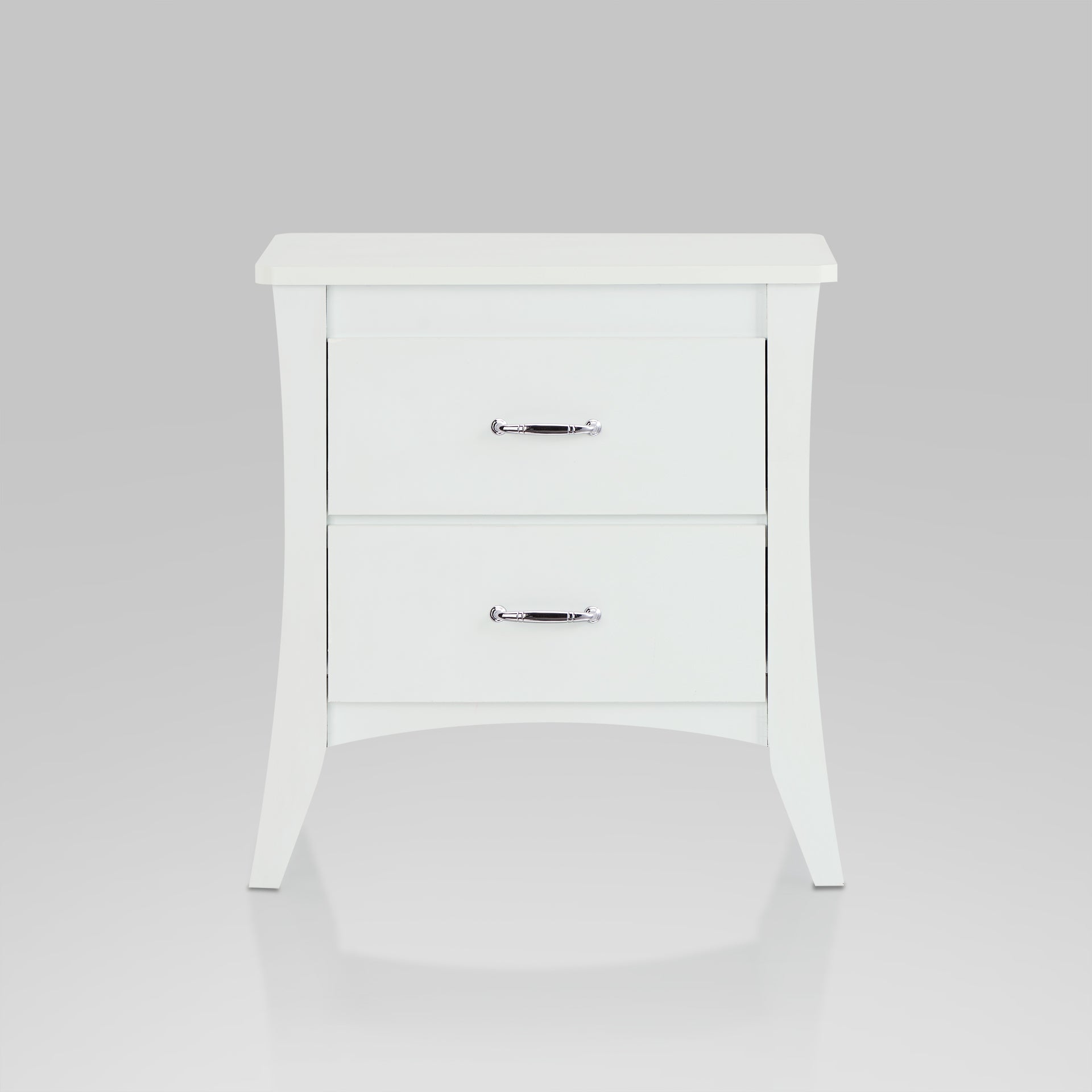 Babb White Finish Accent Table White Mdf,Synthetic Wood