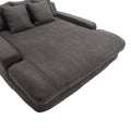 Coolmore Chenille 2 Seater Lazy Sofa With 5 Back Pillows,Comfy Sofa Deep Seat Couch For Living Room,Club Gray Gray Foam Chenille 2 Seat