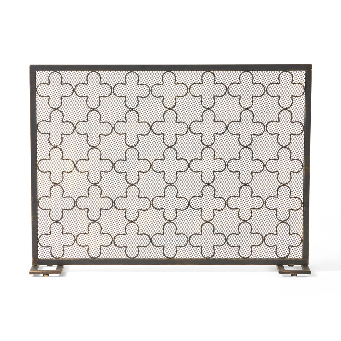 Fire Screen Black Gold Iron