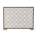 Fire Screen Black Gold Iron