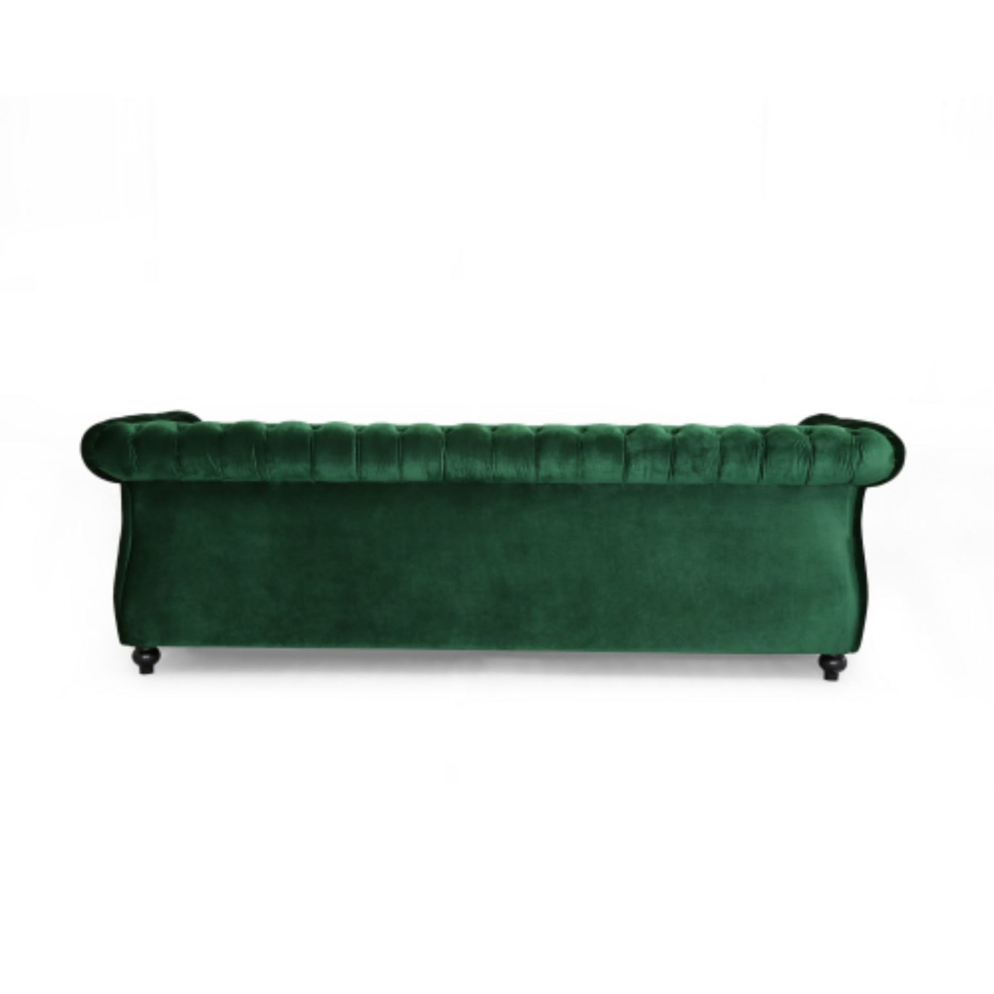 Durable 3 Seater Emerald Velvet Sofa, Combining Luxurious Comfort With Timeless Design, Perfect For Elegant Living Spaces, Featuring Plush Upholstery For Relaxation And A Touch Of Sophisticated Style Emerald Velvet Wood Primary Living Space Medium Soft