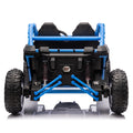 24V Two Seater Kids Ride On Utv W Parents Control,20In Seat Width,400W Super High Power,Four Wheel Suspension,Bluetooth,Mp3,Usb,Led Light,Horn,Rear Storage Space,Speeds 3.73 4.97Mph For Kids Aged 3 . Blue 100 149 Lbs Polypropylene