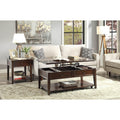 Walnut End Table With Bottom Shelf Walnut Primary Living Space Traditional Poplar Drawers Rectangular Wood
