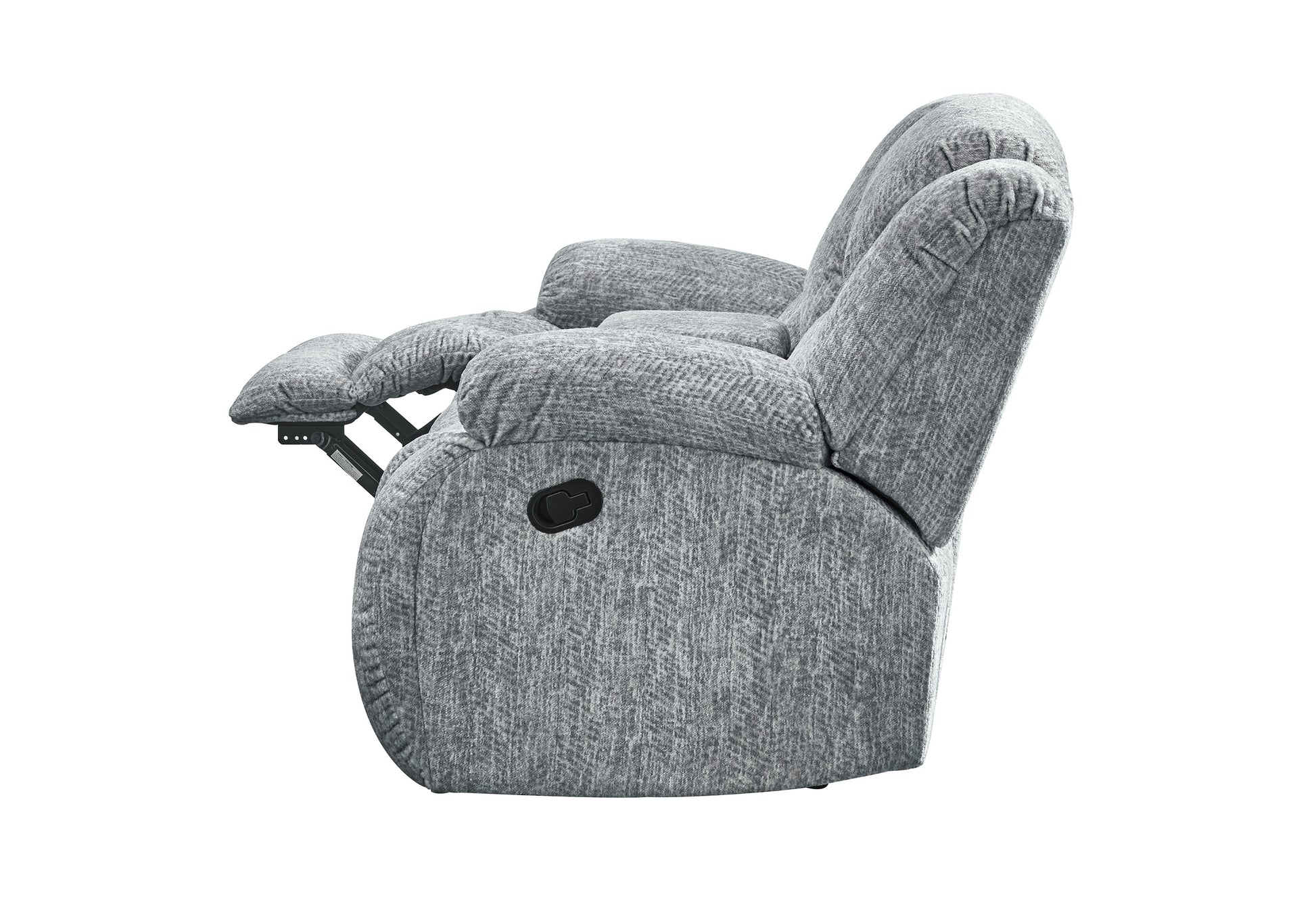 Stonic Grey Console Reclining Seat Gray Fabric