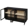 Storage Cabinet With Acrylic Door For Living Room, Dining Room, Study Black Particle Board