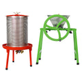 Hydraulic Fruit Wine Press With Fruit And Apple Crusher Electricity Free Water Powered Cider Wine Bladder Press Green Steel