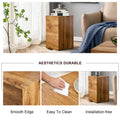 Compact Mdf Coffee Table: 11.8X11.8X19.6 Inches, Stylish Texture Design Wood Mdf