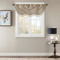 Faux Silk Waterfall Embellished Valance Champagne 38X46