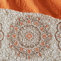 6 Piece Reversible Quilt Set With Throw Pillows Orange King Cal King Orange Cotton