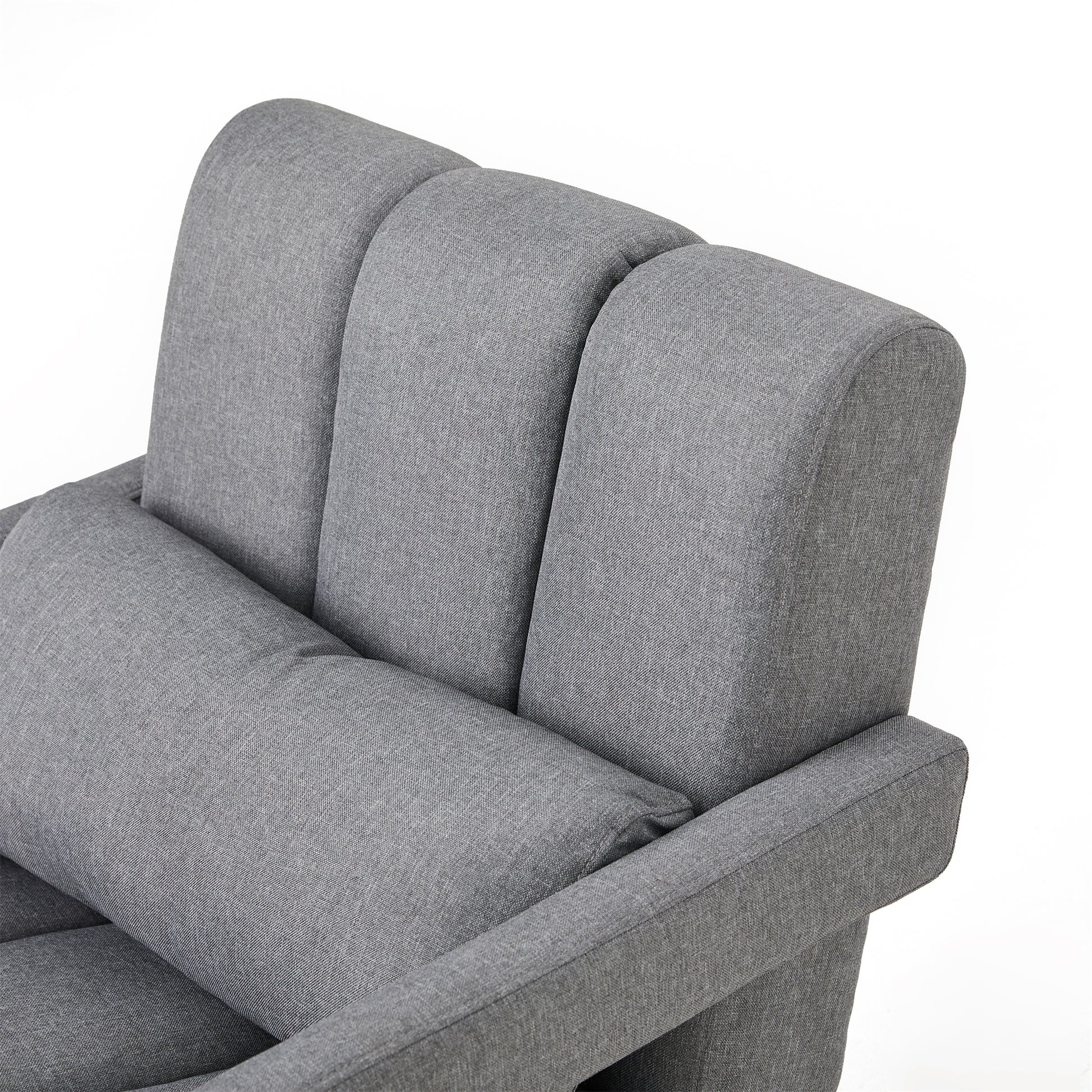 Modern Upholstered Accent Chair, Comfortable Linen Fabric With A Pillow For Living Room,Bedroom.Linen, Dark Grey Dark Grey Primary Living Space Modern Pine Foam Wood Fabric