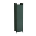 Modern Four Tier Glass Door Cabinet With Featuring Five Tier Storage, For Entryway Living Room Bathroom Dining Room,Dark Green Dark Green Glass,Iron