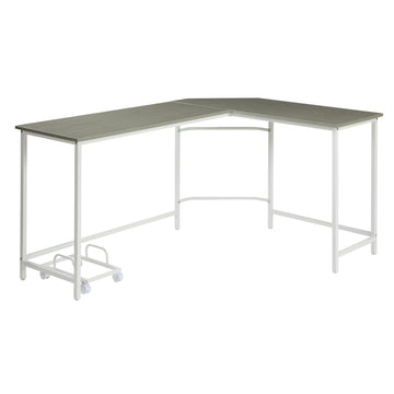 Grey And White L Shape Computer Desk Grey White Computer Desk Office Modern L Shape Desk Wood Metal