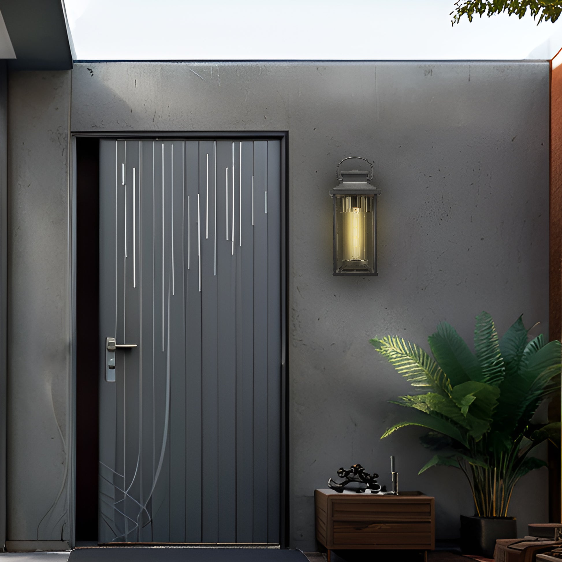 Outdoor Porch Lights, Textured Black Exterior Lighting Fixtures Wall Mount, Modern Outdoor Wall Sconce Lantern For House, Front Porch, Anti Rust Waterproof Outdoor Garage Lights For Coach 2 Pack