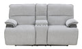Cyprus 3 Piece Reclining Living Room Set Gray Gray Fabric