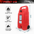 15 Gallon 57 L Gas Caddy With Wheels, Fuel Transfer Tank Gasoline Diesel Can,Fuel Storage Tank For Automobiles Atv Car Mowers Tractors Boat Motorcycle Red Red Hdpe