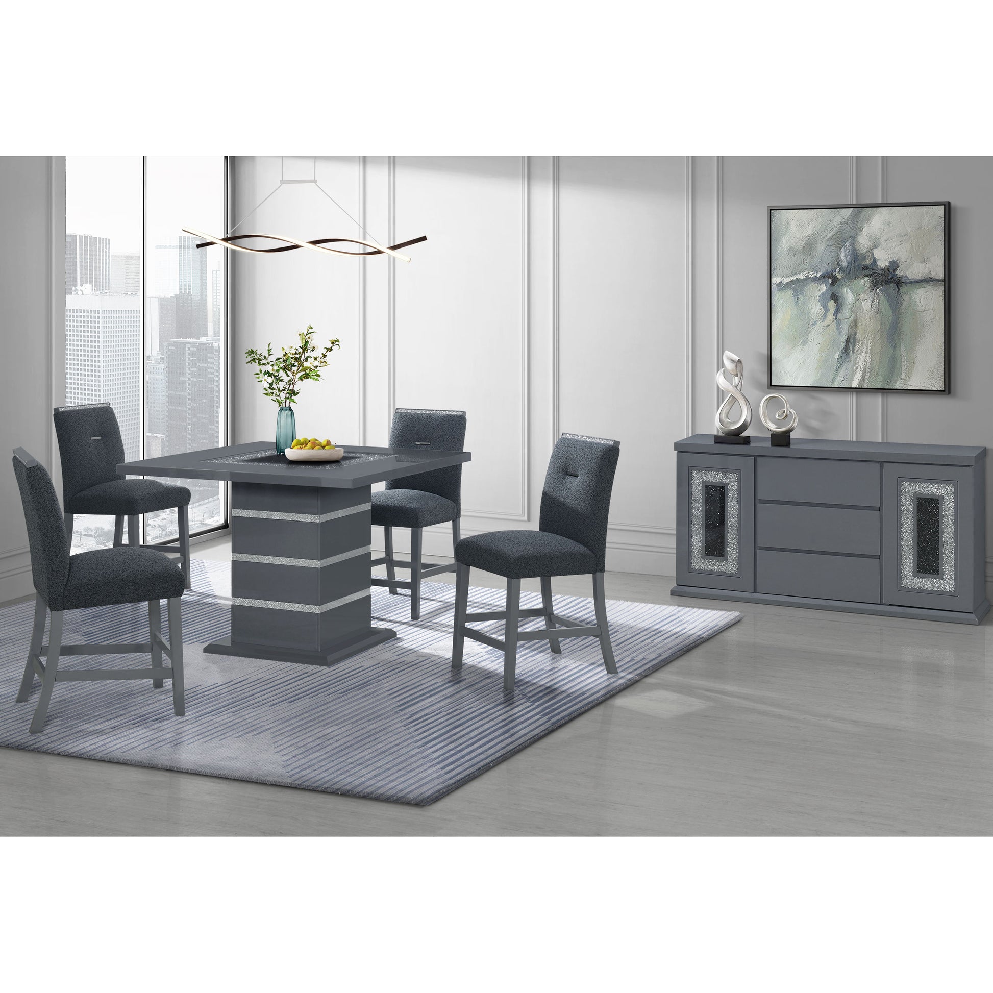 Ariya Dark Grey Bar Stools Solid Dark Grey Dining Room Foam Wipe Clean Contemporary Bar Stools Rubberwood Tufted Back 1 Rubber Wood