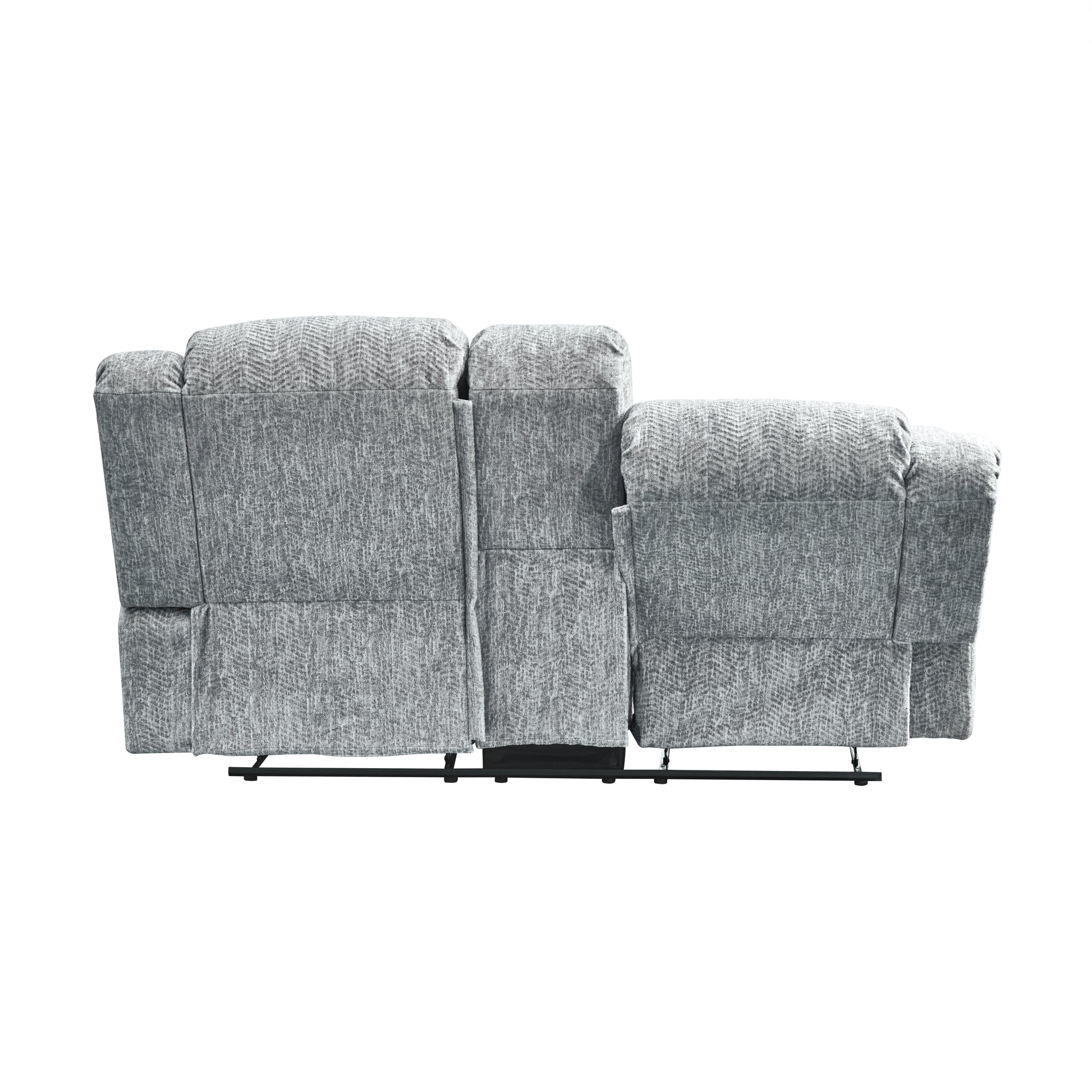 Stonic Grey Console Reclining Seat Gray Fabric