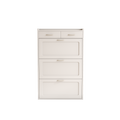2408 White Solid Wood Shoe Cabinet, Three Layers, Flip Bucket Shoe Storage Cabinet, Simple And Generous For A Variety Of Home Styles White Mdf