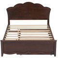 Full Size Wood Platform Bed With Headboard And Twin Size Trundle, Cappuccino Box Spring Not Required Full Cappuccino Wood Bed Frame Solid Wood Mdf