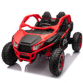 24V Two Seater Kids Ride On Utv W Parents Control,20In Seat Width,400W Super High Power,Four Wheel Suspension,Bluetooth,Mp3,Usb,Led Light,Horn,Rear Storage Space,Speeds 3.73 4.97Mph For Kids Aged 3 . Red 100 149 Lbs Polypropylene