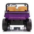 24V Xxxl Kids Ride On Utv W Parents Remote Control,Two Seater,Automatic Tipping Bucket,Rear Wheel Suspension,Slow Start,Portable Handle,Safety Belt,Led Light,Usb,Mp3,Bluetooth,Horn For Kids Aged 3 8. Purple 50 99 Lbs Polypropylene