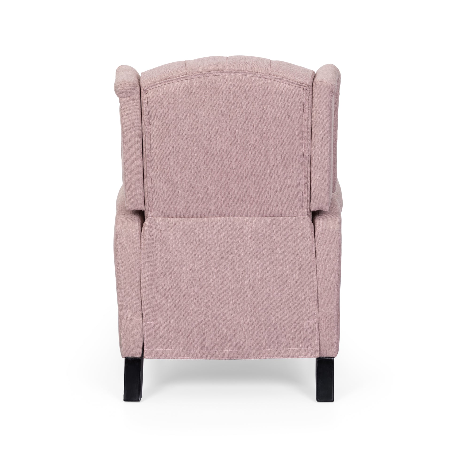 28" Wide Manual Wing Chair Recliner Light Pink Fabric