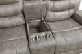 Grayish Brown Modern Reclining Sofa Set 2Pc Sofa Loveseat Plush Seating, Polished Microfiber Upholstery Solid Wood Frame Living Room Furniture Brown Gray Microfiber Wood Primary Living Space Modern Plywood,Solid Wood 5 Seat